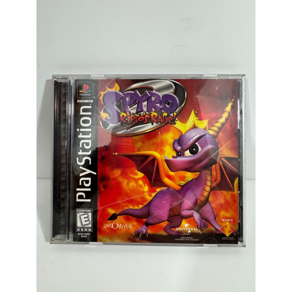 Sony Spyro 2 Riptos Rage Video Game PS1 Purple Good PlayStation 1 SCUS-94425